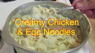 Recipe Creamy Chicken amp Egg Noodles [upl. by Irrok]