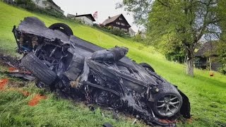 Richard Hammond escapes injury in fiery car crash in Switzerland [upl. by Ariaj654]