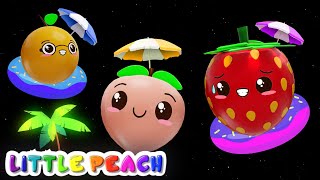 Summer Fruit Party  Baby Sensory  Fun Animation with music  Little Peach Sensory [upl. by Nickola]