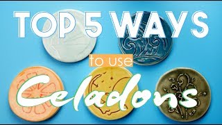 Top 5 Ways to use AMACO Celadons  Glaze How To [upl. by Sremlahc145]