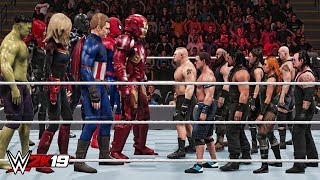 WWE 2K19 30 Giant Avengers amp Mini WWE Superstar Royal Rumble Match [upl. by Flessel]