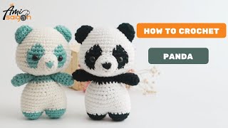 034  Amigurumi Panda Bear Crochet Pattern  The Famous Youtube Panda Pattern  Ami Saigon [upl. by Afrikah359]