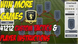 FIFA 18  41212 Wide Custom Tactics and Player Instructions  Full EXPLANATION [upl. by Narhem709]