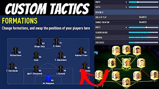 HOW TO CHANGE YOUR INGAME FORMATIONCUSTOM TACTICS FUT 22 [upl. by Arakal]