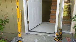 Jeld Wen Front Door Installation  Really crappy products and craftsmanship PART 1 [upl. by Noisla35]