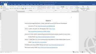 Formatting an APA Style Reference List [upl. by Aillicec]