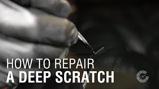 How To Repair a Deep Scratch  Autoblog Details [upl. by Farra255]