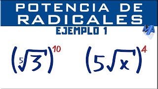 Potencia de radicales  Ejemplo 1 [upl. by Sucramed]