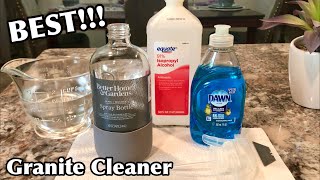 HOW TO CLEAN GRANITE COUNTERTOPS  EASY DIY GRANITE CLEANER [upl. by Anirt]