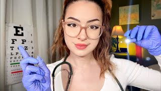 ASMR Français Examen Nerf Crânien DÉTAILLÉ ♡ yeux oreilles Cranial Nerve Examen RP Médical [upl. by Kcirrez938]