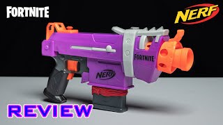 REVIEW Nerf Fortnite SMGE  Stryfe Reskin [upl. by Merow]