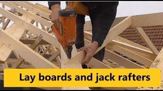 Cutting lay boards and jack rafters roofing in the UK [upl. by Odracer932]