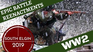 Epic WW2 Reenactment Snow Battle for the Bridge  South Elgin 2019 [upl. by Assenaj]