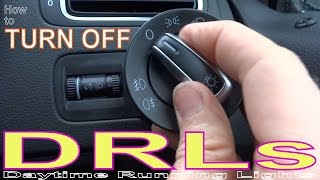 How to Turn OFF Daytime Running Lights VW Polo DRL Headlights [upl. by Airamalegna]