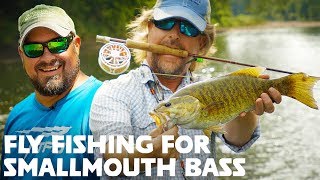 FLY FISHING for Smallmouth Bass Streamers  Poppers [upl. by Gnap]