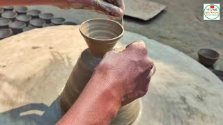 Kulhad Making process  Traditional Mud Cups Tea Coffee  Mitti ke glass [upl. by Vacuva]