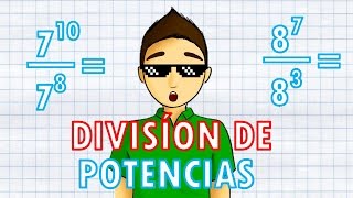 DIVISION DE POTENCIAS CON LA MISMA BASE Super Facil [upl. by Irisa163]