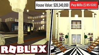 THE FIRST 25 MILLION DOLLAR MANSION IN BLOXBURG  Subscriber Tours Roblox Bloxburg [upl. by Nomrac]