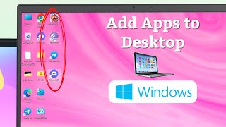 Windows 11 How To Add Apps To Desktop [upl. by Atoiyanap]