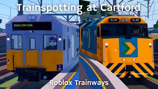 Trainspotting at Cartford  Roblox Trainways [upl. by Tillford443]