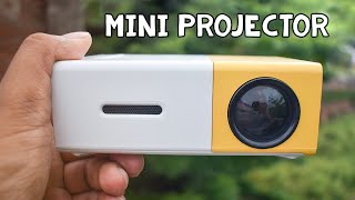 Cheap Pocket Projector for Fun  Mini LED Projector Review amp Demo YG300 [upl. by Acinomal]