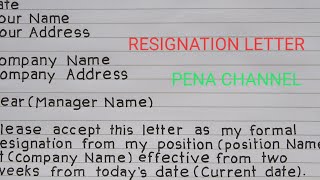 HOW TO WRITE RESIGNATION LETTER [upl. by Joeann]