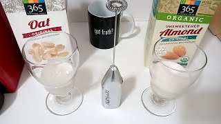 Oat Milk vs Almond Milk part 2 Frothing Test [upl. by Crissie]