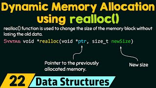 Dynamic Memory Allocation using realloc [upl. by Goldberg]