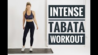 12 Minute Full Body TABATA Workout  INTENSE No equipment workout [upl. by Sidra]