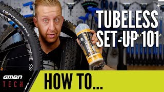 Mountain Bike Tubeless Tyre Set Up 101  GMBN How To [upl. by Shermie175]