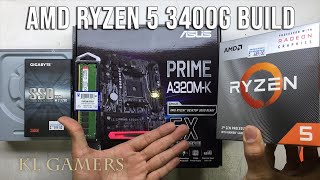 AMD Ryzen 5 3400G ASUS PRIME A320MK Kingston DDR4 GIGABYTE NVMe SSD Custom Desktop Build [upl. by Amery]