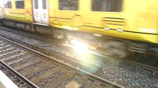 Merseyrail 507 009 making arcs at Birkdale station [upl. by Noivaz]