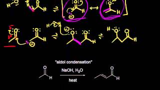 Aldol condensation  Alpha Carbon Chemistry  Organic chemistry  Khan Academy [upl. by Naerda]