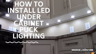 How to Install Under Cabinet LED Puck Lighting [upl. by Jasmin]