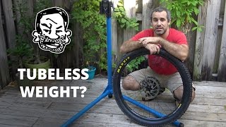 Weighing Tubeless MTB Tires  Before and After [upl. by Murry]