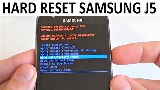 HARD RESET Samsung Galaxy J5 [upl. by Marti827]