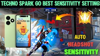 Techno Spark Go Free Fire SensitivityDpiHeadshot Settings [upl. by Tressia]