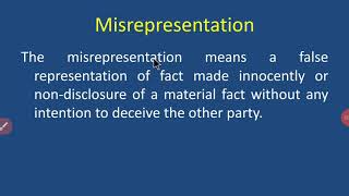 Misrepresentation [upl. by Orodisi]