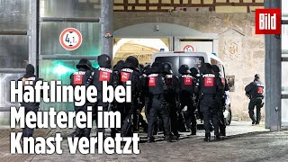 Gefängnismeuterei Polizei stürmt Knast in Thüringen  JVA Untermaßfeld [upl. by Assilav659]